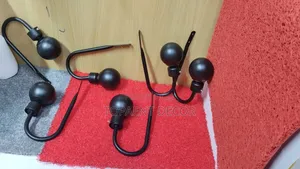 Black and Brown Wall Curtain Holders