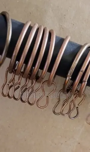 Brown Drapery Curtains Rings