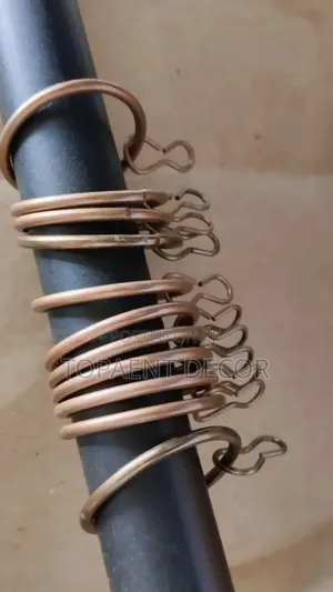 Brown Drapery Curtains Rings