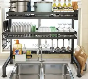 2 Tiers Heavy Duty Space Saving Over the Sink Dish Rack