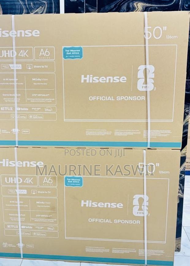 Hisense 50”a6 Smart TV -2 Years Warranty