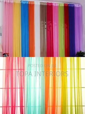 Soft Plain Sheer Curtains for House Decoration