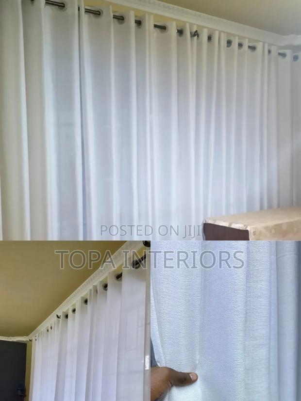 Heavy Rings Sheer Curtains for Living Room and Bedroom