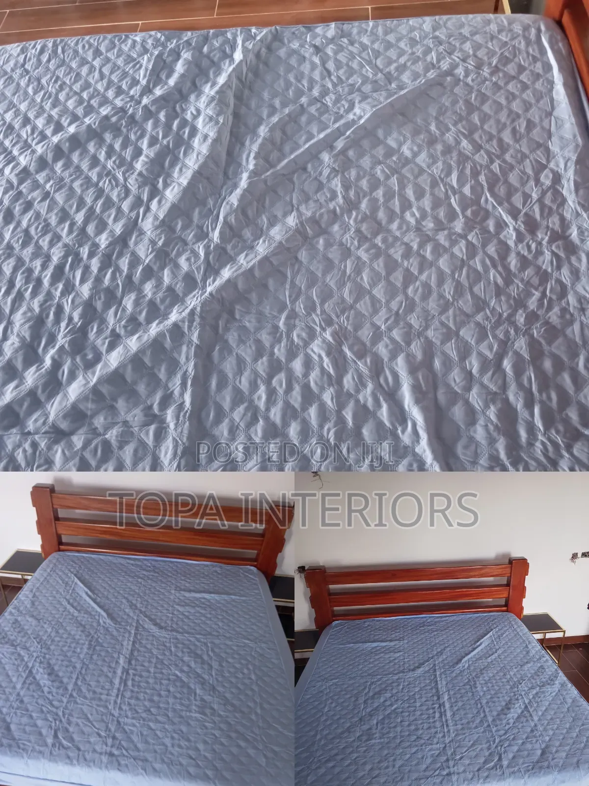 Light Blue Waterproof Mattress Protector for Kids and Adults
