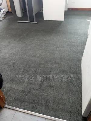 Dark Grey Wall to Wall Carpets for Office Floor Cover 8mm Thick