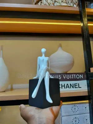 Handmade Sitting Girl Resin Figurine