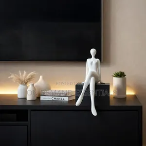 Handmade Sitting Girl Resin Figurine