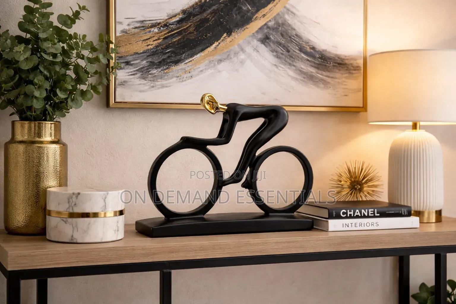Handmade Biker Resin Figurine