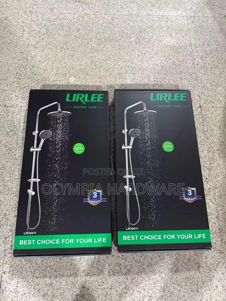 Lirlee Shower Raiser (Silver and Black