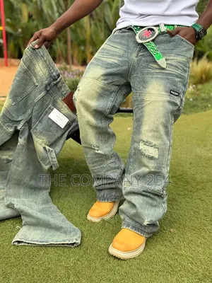 Quality Casual Denim Designer Baggy Chrome Heart Designer Trousers
