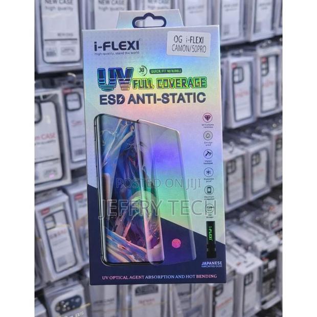 UV Full Coverage ESD Anti Static Tempered Glass for Tecno Camon 50 Pro - main view