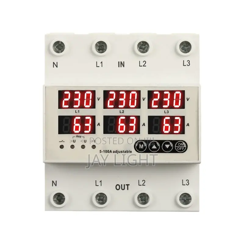 Three-Phase Adjustable Over and Under Voltage Protector