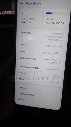 Oppo A5 256 GB Gray