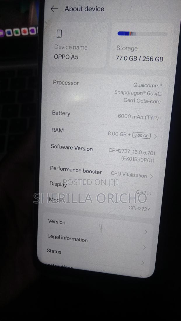 Oppo A5 256 GB Gray - thumbnail 3