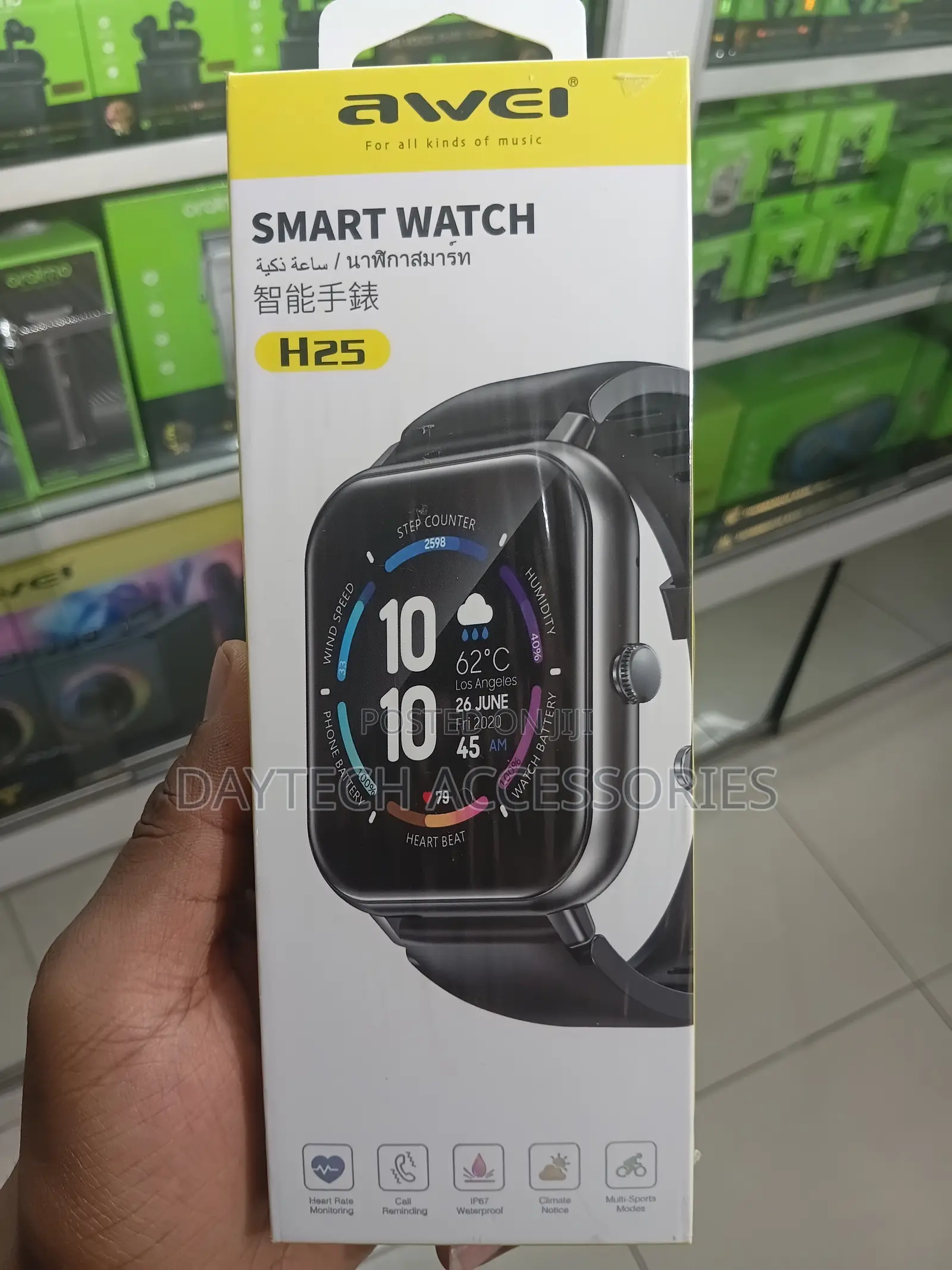 Awei H25 Smartwatch 1.83" HD Display Bluetooth Calling.
