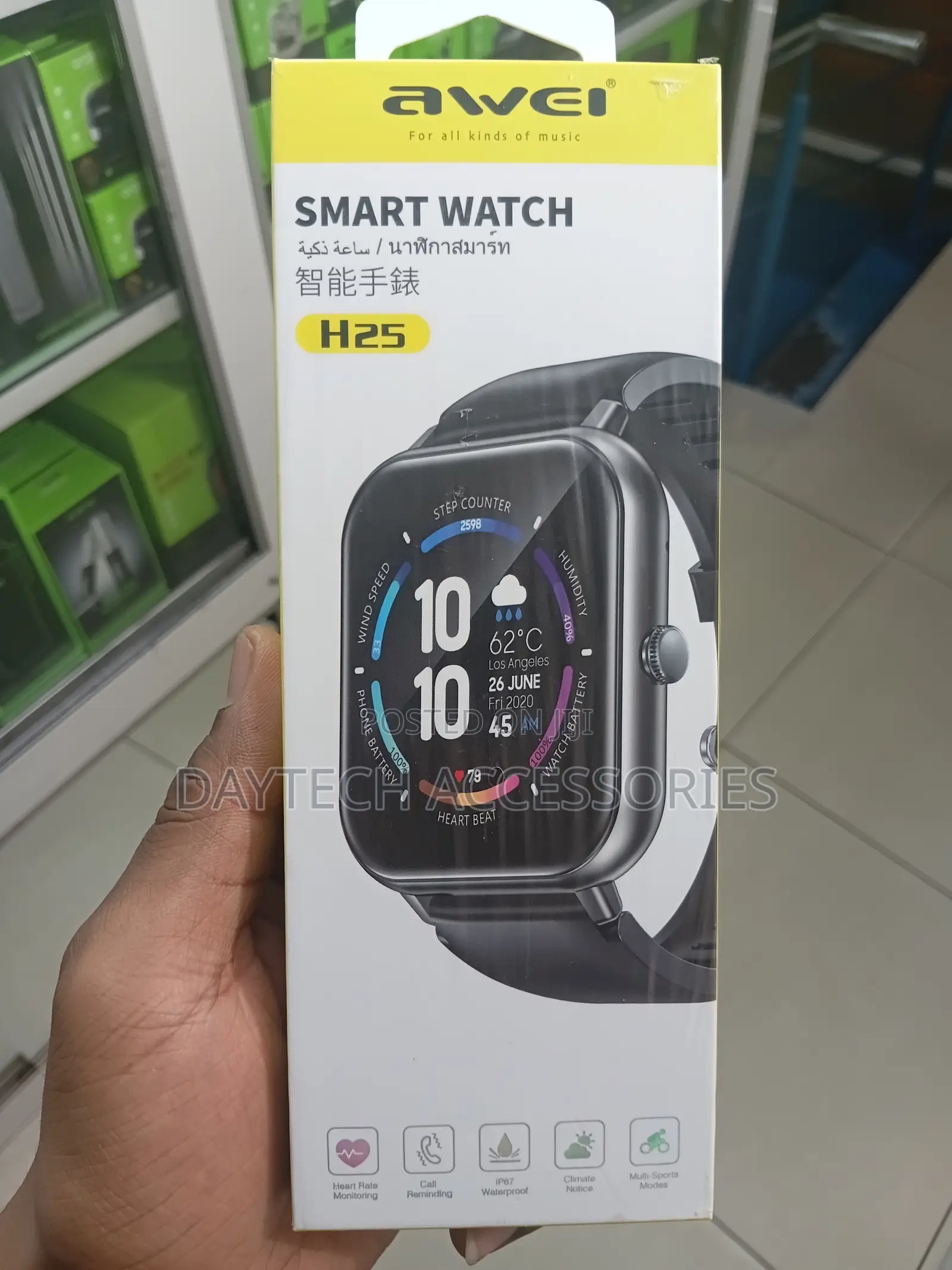 Awei H25 Smartwatch 1.83" HD Display Bluetooth Calling.