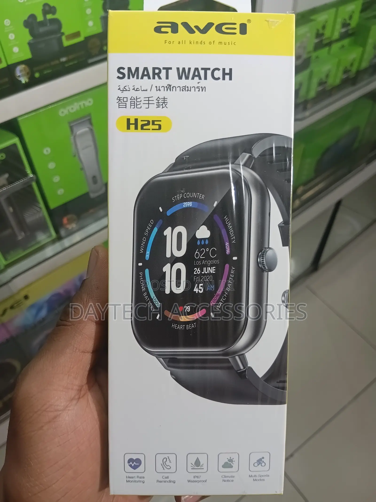 Awei H25 Smartwatch 1.83" HD Display Bluetooth Calling.