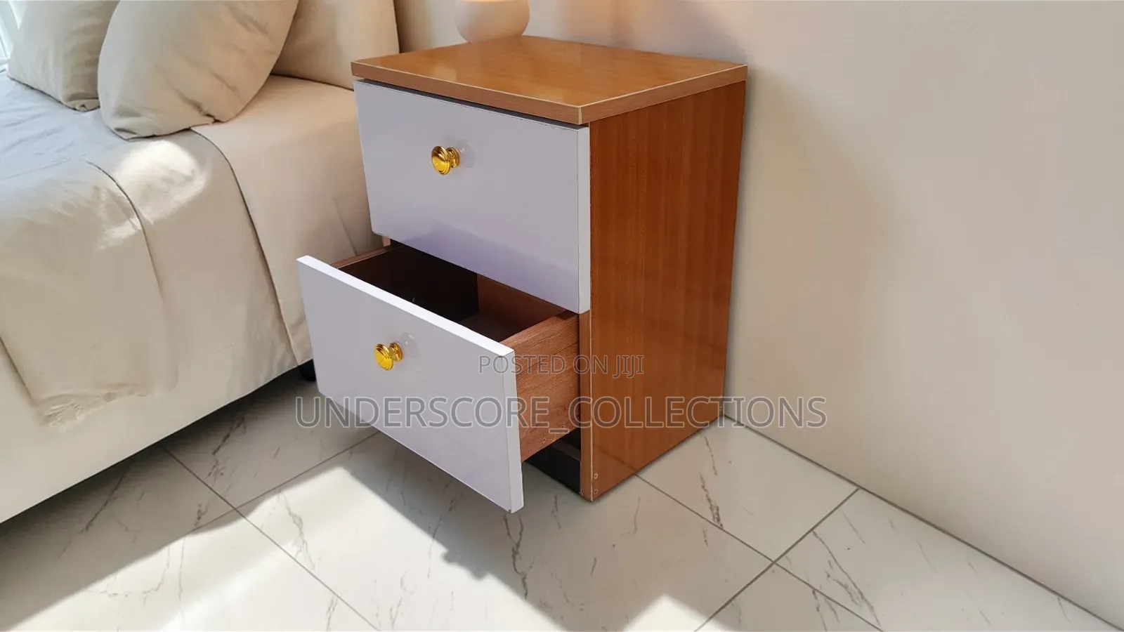 Executive Two Drawers Bedside Table