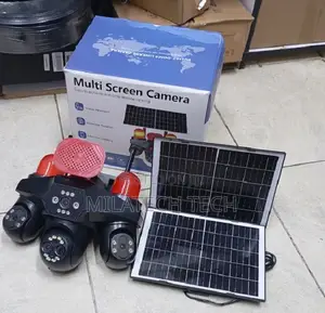 4G Solar Security Camera 4 Lens Mobile App Viewing