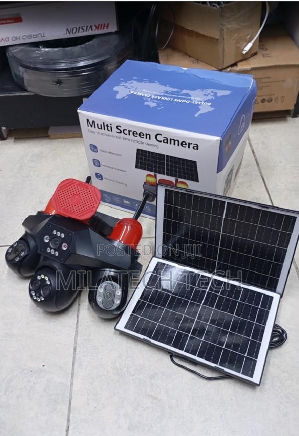 4G AI Solar Camera 4 Lens Color Night Vision