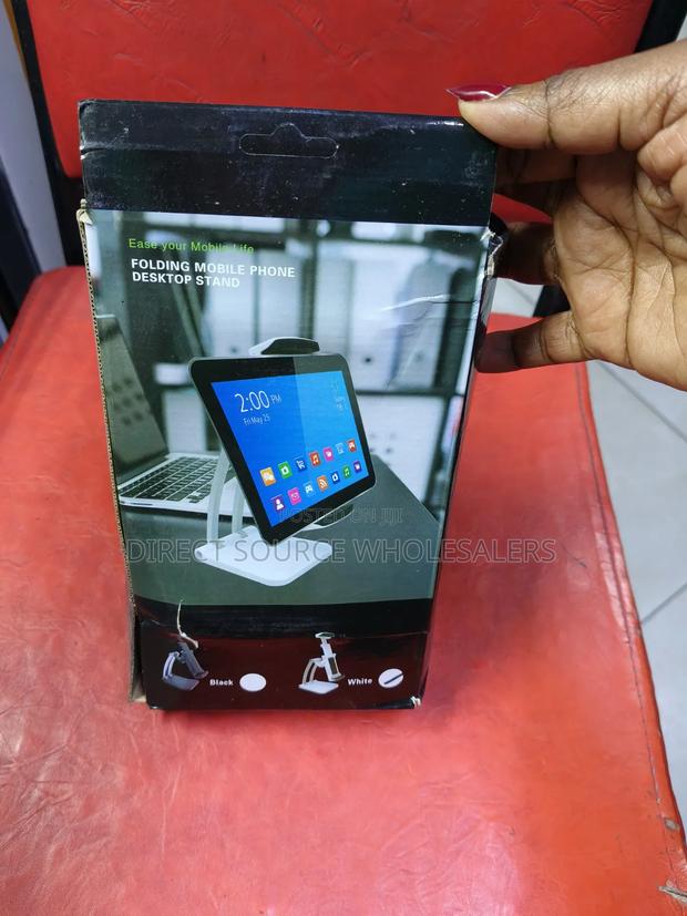 Metallic Tablet Smartphone Holder Stand, Portable Table Stand - thumbnail 2