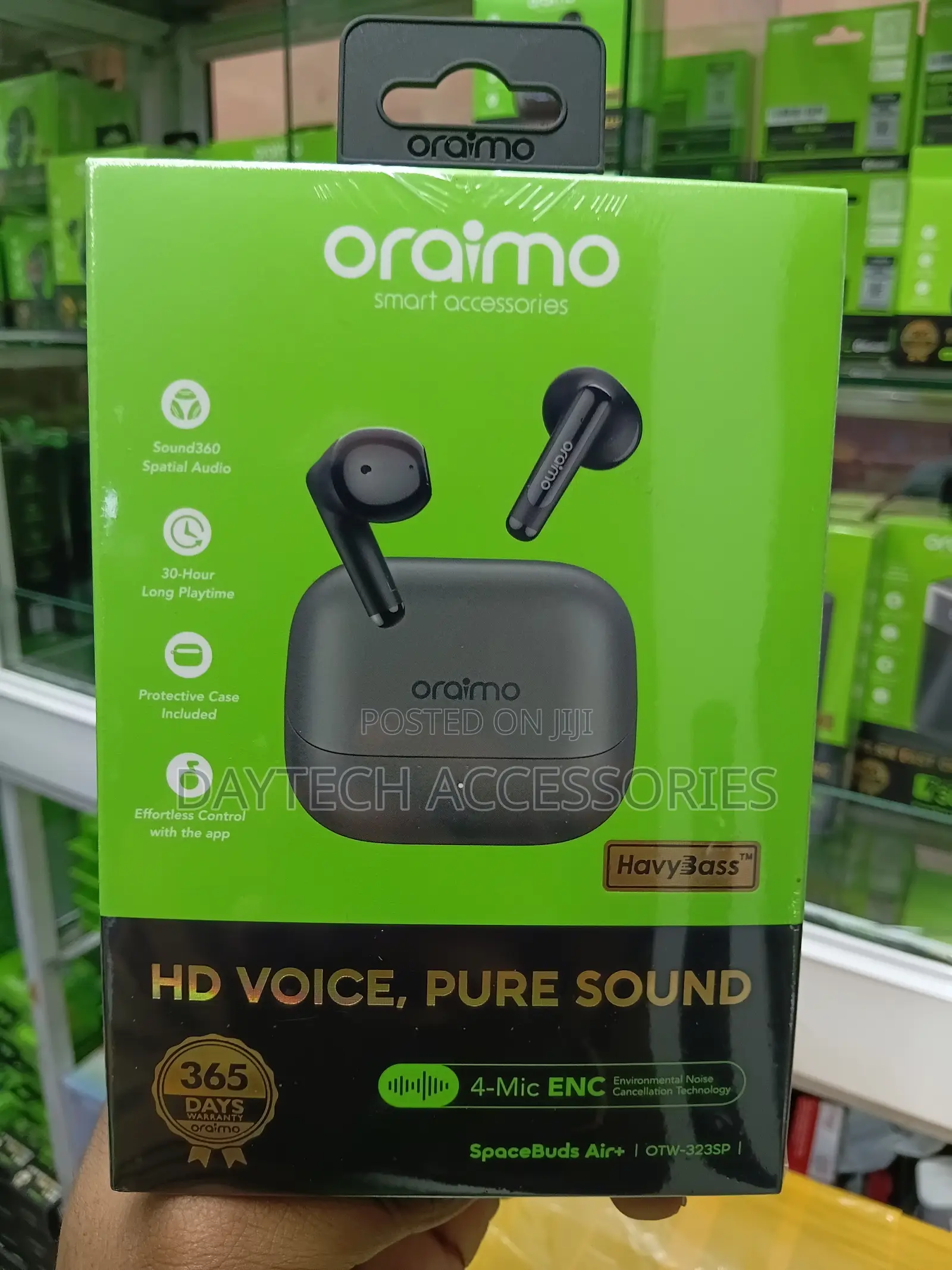 Oraimo SpaceBuds Air+ Semi-in-Ear True Wireless Earbuds.
