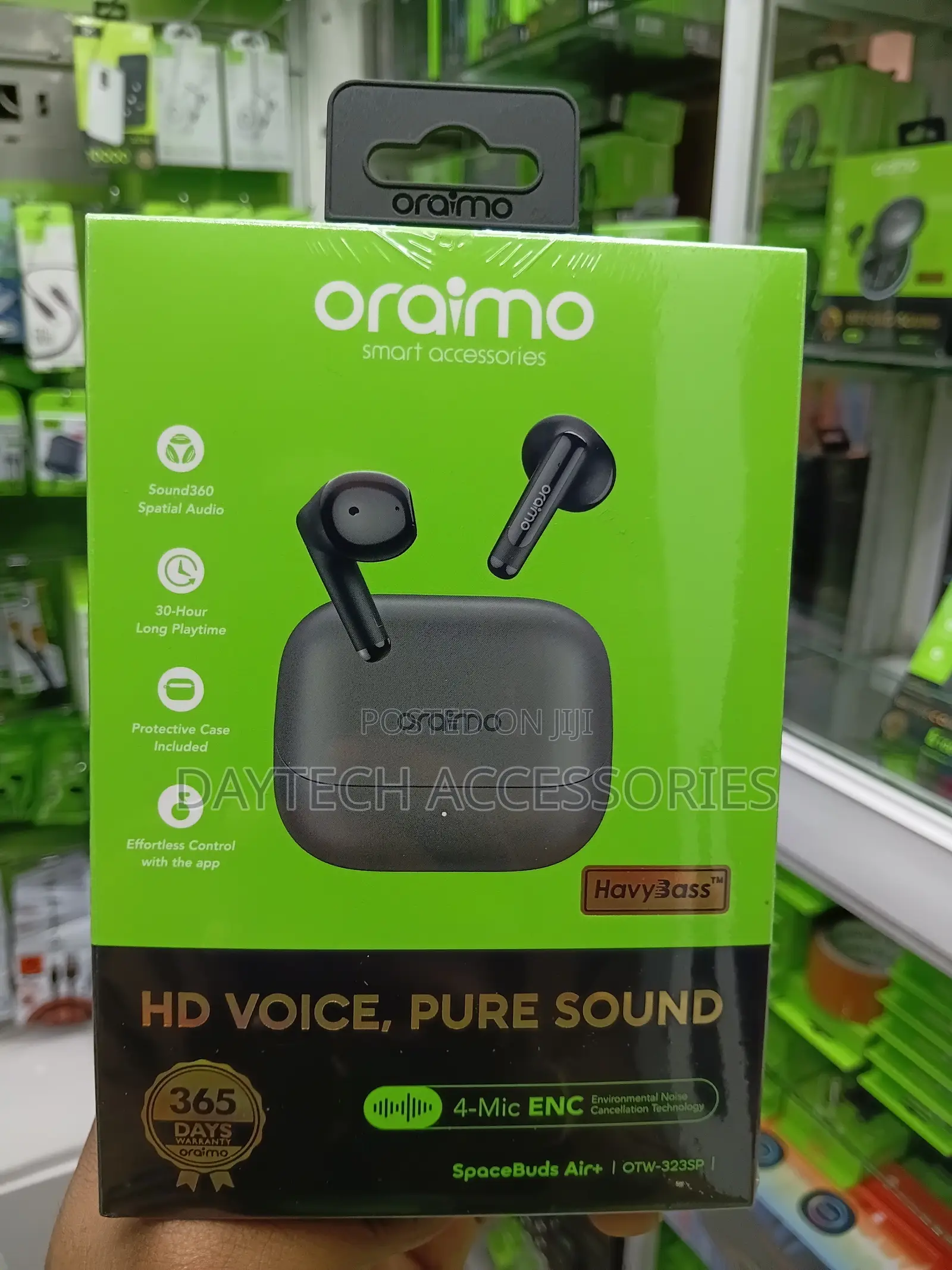 Oraimo SpaceBuds Air+ Semi-in-Ear True Wireless Earbuds.