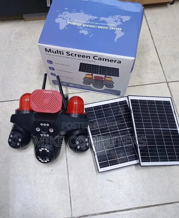 V380 Pro 20mp 4g PTZ Rotating Quad Lens Solar Camera Smar
