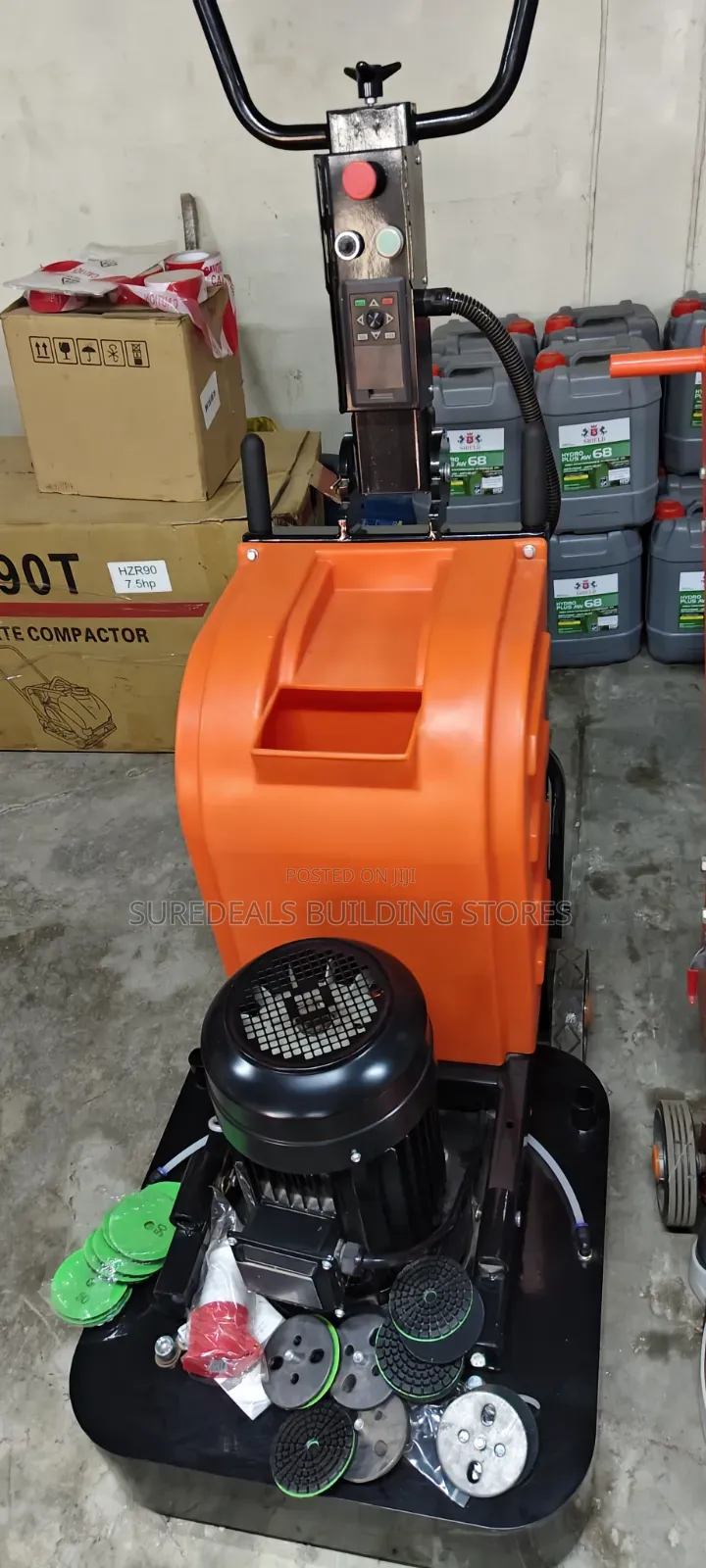 7.5kw Concrete Grinding Machine With 12 Disc Pad
