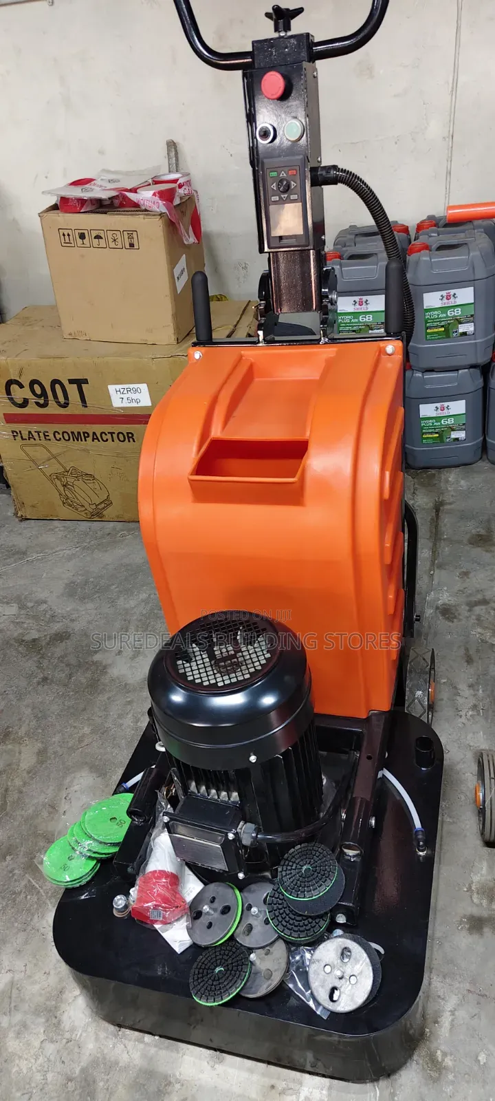 7.5kw Concrete Grinding Machine With 12 Disc Pad