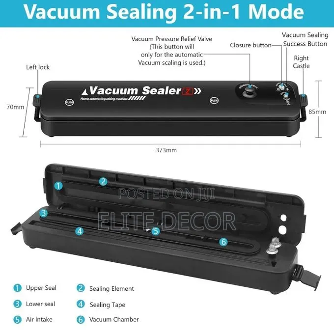 Automatic Vacuum Sealer Machine for Food Preservation With One