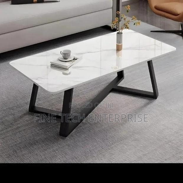 Modern Imported Executive Marble Top Coffee Table - thumbnail 2