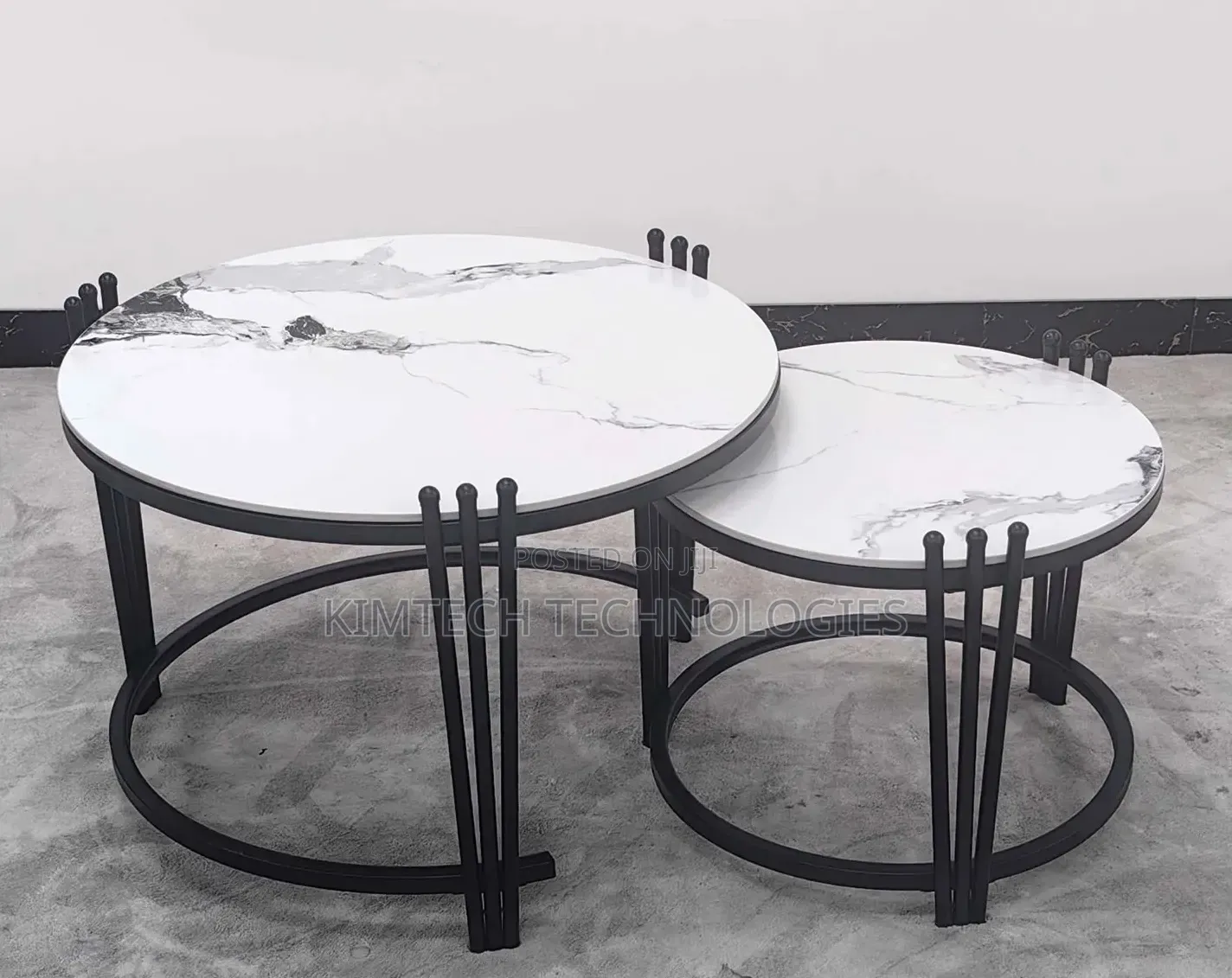 2 in 1 Executive Pure Marble Table