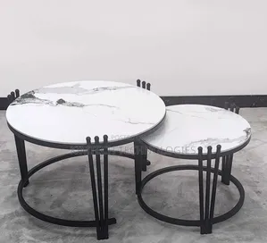 2 in 1 Executive Pure Marble Table