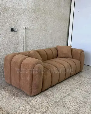 3 Seater Upholstered Design Brown Color