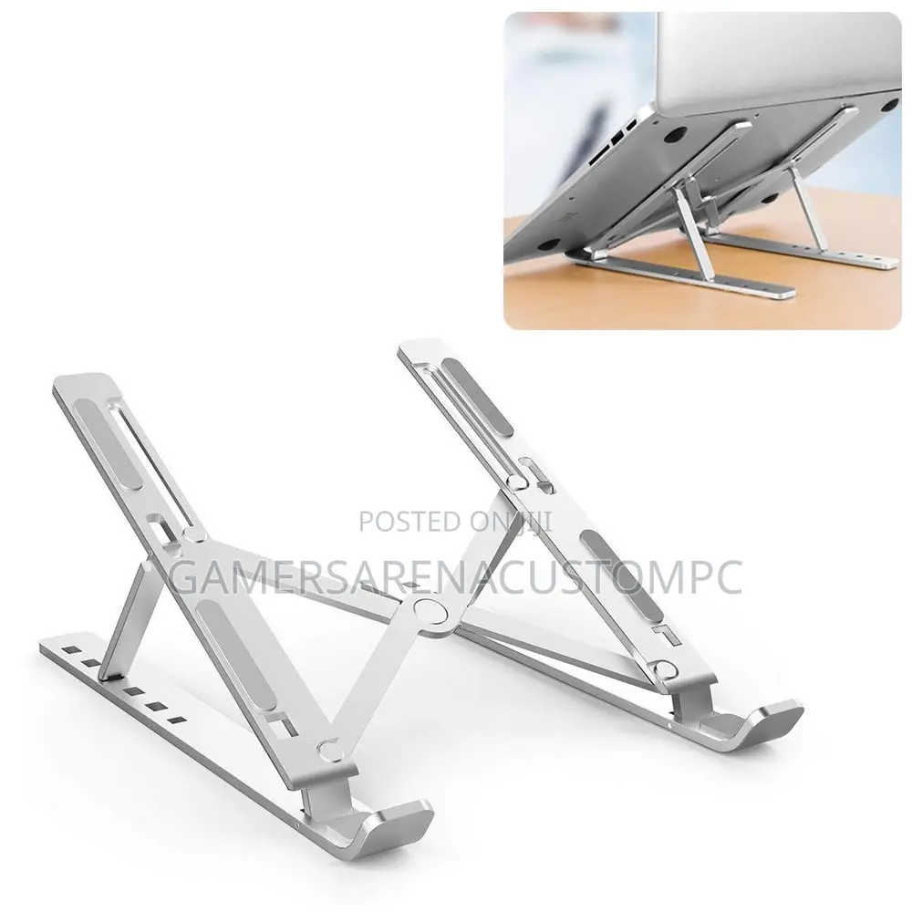Foldable Aluminum Laptop Stand Holder With Anti-Slip Silicone Pads