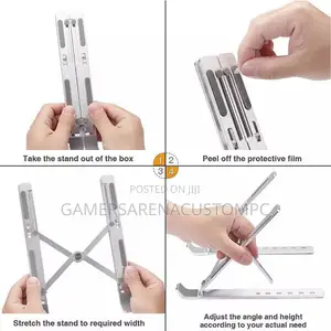 Foldable Aluminum Laptop Stand Holder With Anti-Slip Silicone Pads