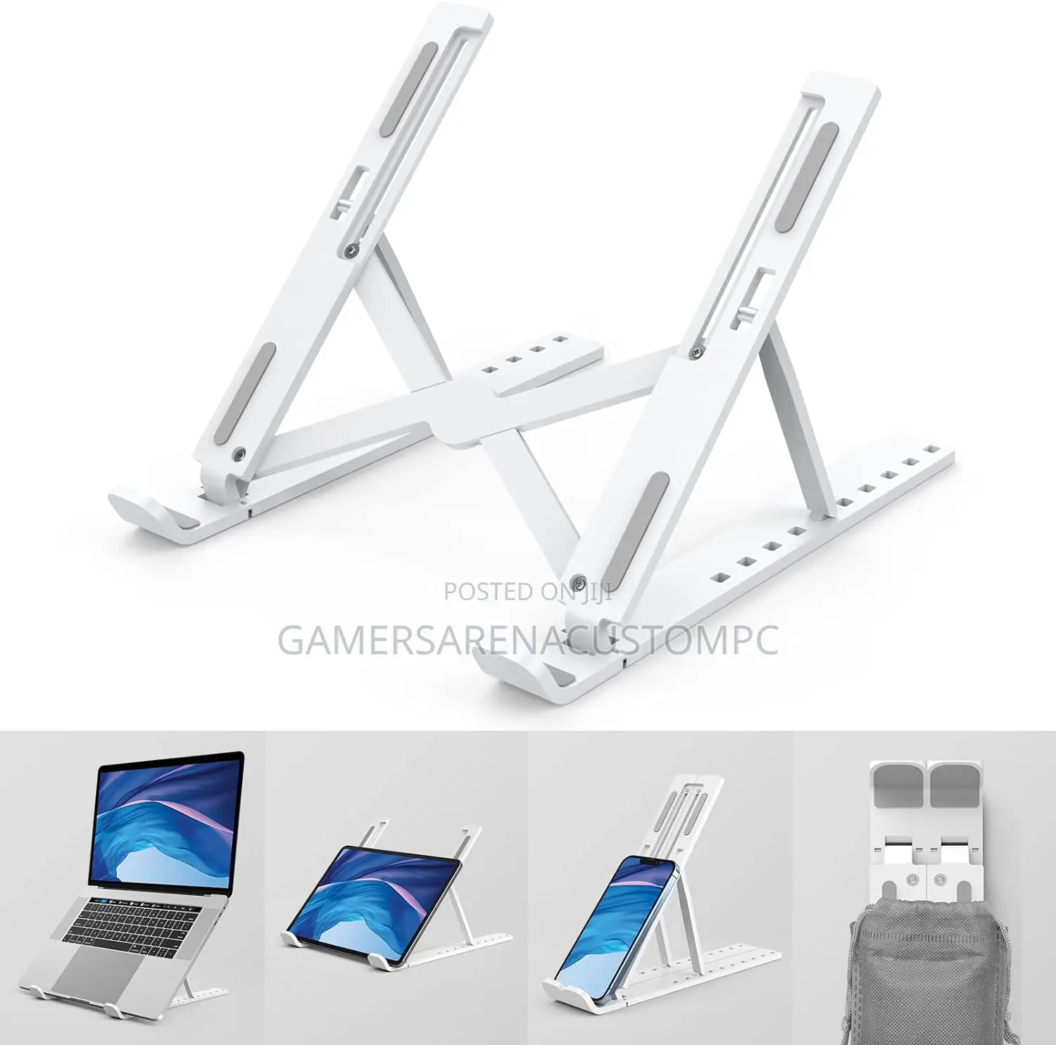 Foldable Aluminum Laptop Stand Holder With Anti-Slip Silicone Pads