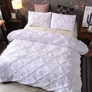 King White Pintuck Duvet Cover