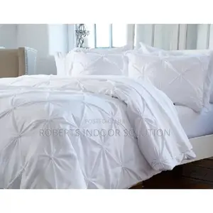 King White Pintuck Duvet Cover