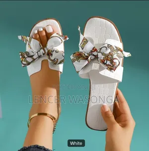 Floral Bowknot Flat Sandals Size 38-42