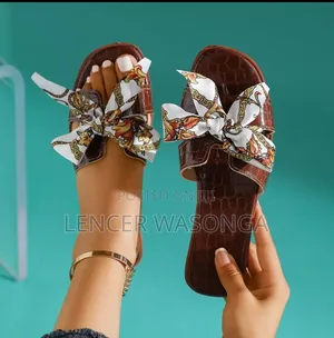 Floral Bowknot Flat Sandals Size 38-42