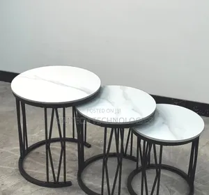 3 in 1 Executive Pure Marble Table