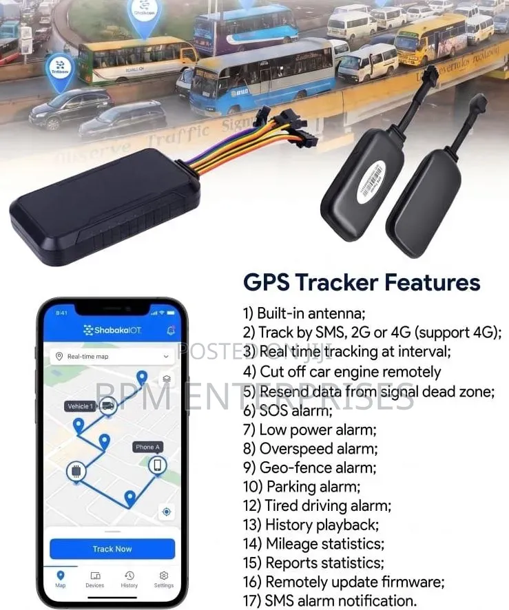 GPS Tracker for Cars and Motorbikes ( Sms, Online App or Website)