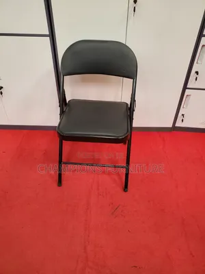 Black Padded Metal Folding Chair