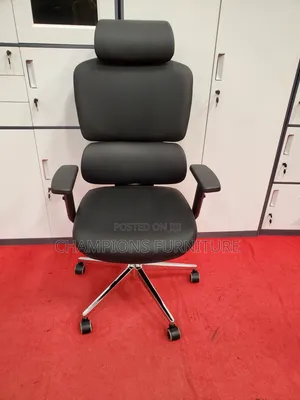 Black Orthopedic Executive Leather Chair