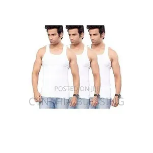 White 3 in 1 Cotton Comfortable Vest _01