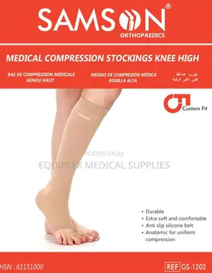 Pair of Medical Compression Stockings Knee High (Small, Medium, Large)