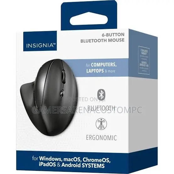 Insignia Bluetooth Wireless 6 Button Ergonomic Mouse - Black.