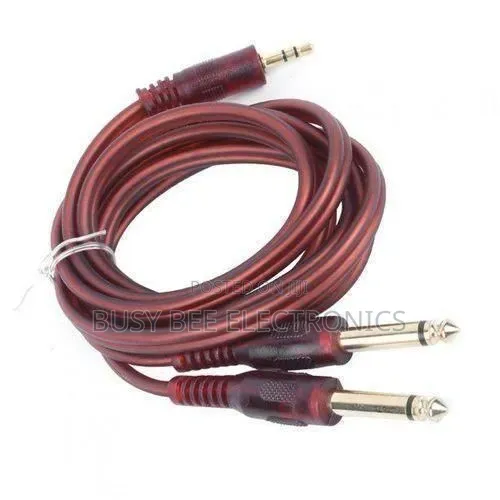 Classic Audio Cable 3.5mm Stereo Plug to Double 6.35mm Plug Computer
